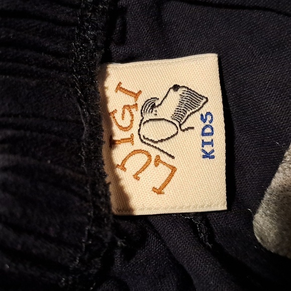 Luigi boys size 3T navy blue pants with embroidered light blue whales. EUC - Picture 2 of 5